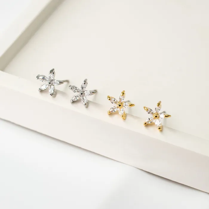 Earrings Grayling Flora Crystal Stud Earrings Standard Back Pair