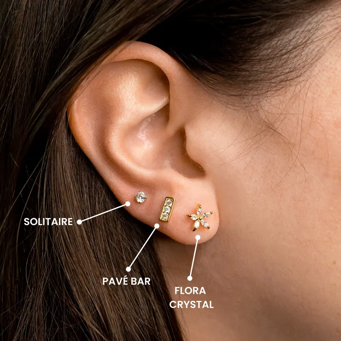 Earrings Grayling Flora Crystal Stud Earrings Standard Back Pair