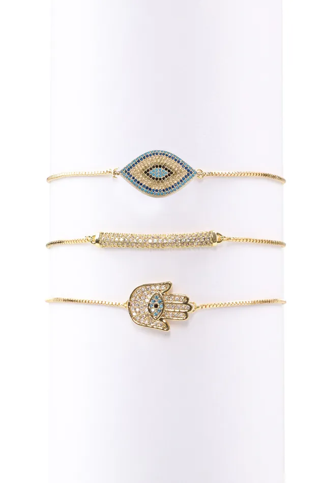 Hamsa Ball Bracelet Set Eye Candy LA Bracelets