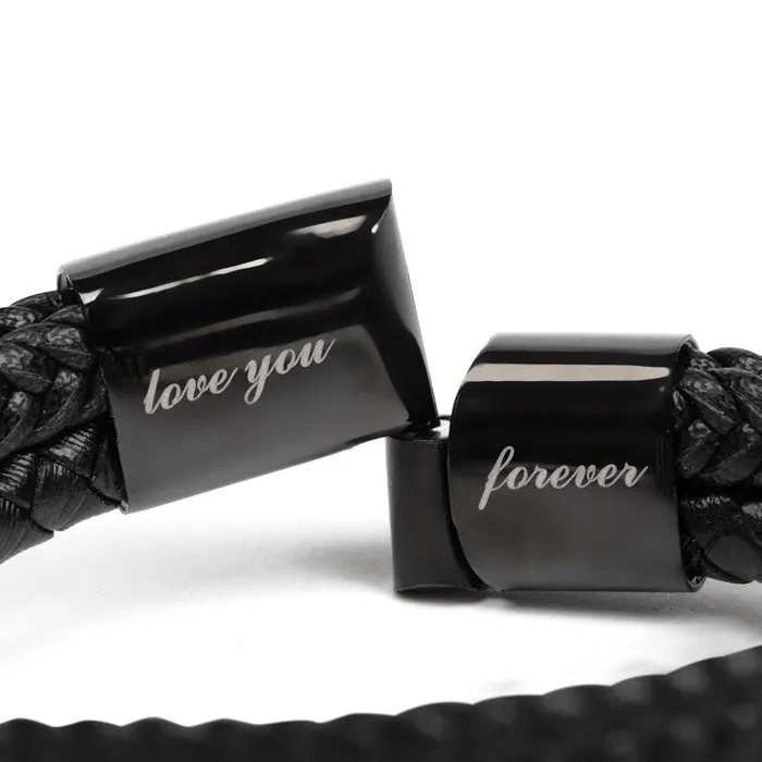 ShineOn Fulfillment Bracelets Gift For My Grandson From Grandpa Carry My Love With You Mens Braided Leather Bracelet Great As A Christmas Gift or A Birthday Present For Him