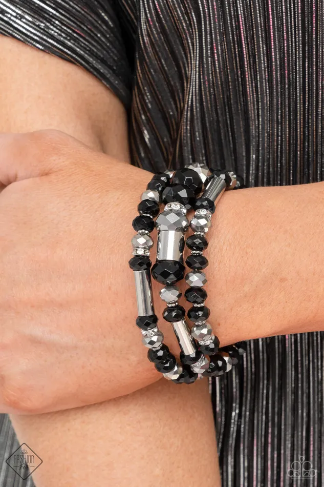 A Finishing Touch Jewelry Bracelets Paparazzi Dynamic Dazzle Black Bracelet