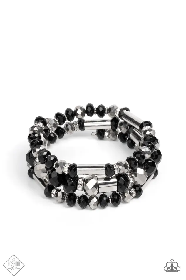 A Finishing Touch Jewelry Bracelets Paparazzi Dynamic Dazzle Black Bracelet
