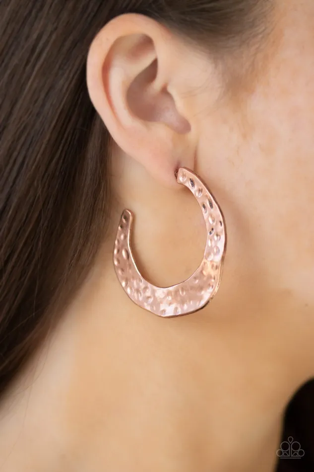 A Finishing Touch Jewelry Earrings Paparazzi The HOOP Up Copper Hoop Earrings