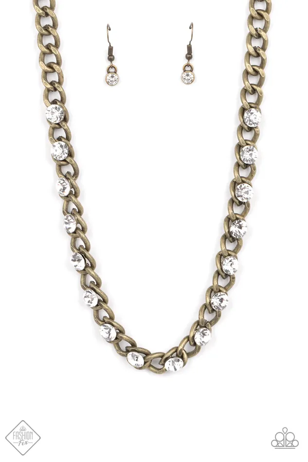A Finishing Touch Jewelry Necklaces Paparazzi Major Moxie Brass Necklace