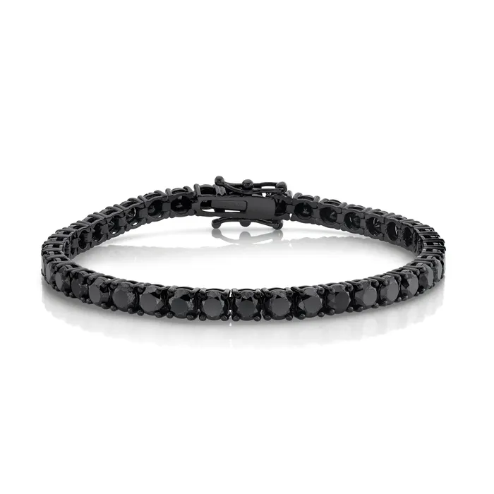 Bracelets SHAY JEWELRY READY TO SHIP MENS BLACK DIAMOND TENNIS BRACELET