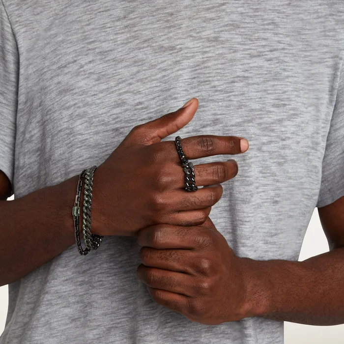 Bracelets SHAY JEWELRY READY TO SHIP MENS BLACK DIAMOND TENNIS BRACELET