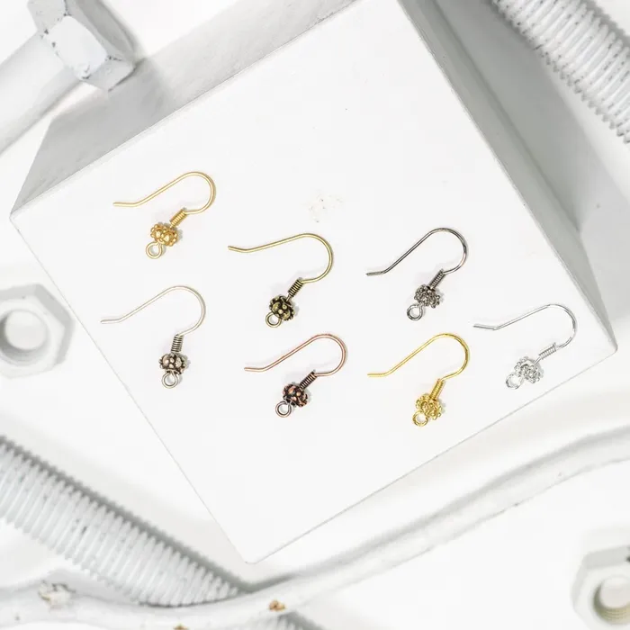 Continental Beads Earrings French Ear Wire with Bead Sold by the Dozen EW5004