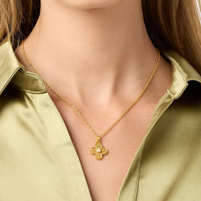 Julie Vos Necklaces Julie Vos Malta Corinth Delicate Necklace Pearl