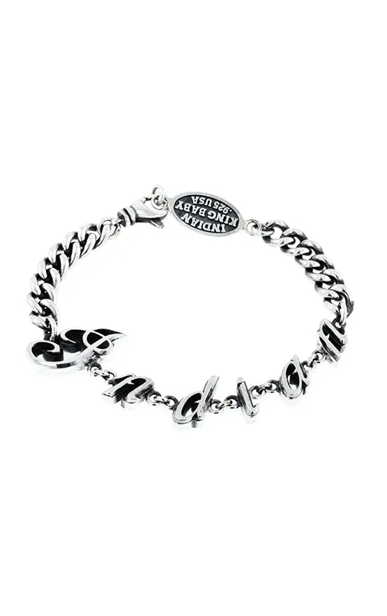 King Baby Bracelets Indian Script Curb Link Bracelet
