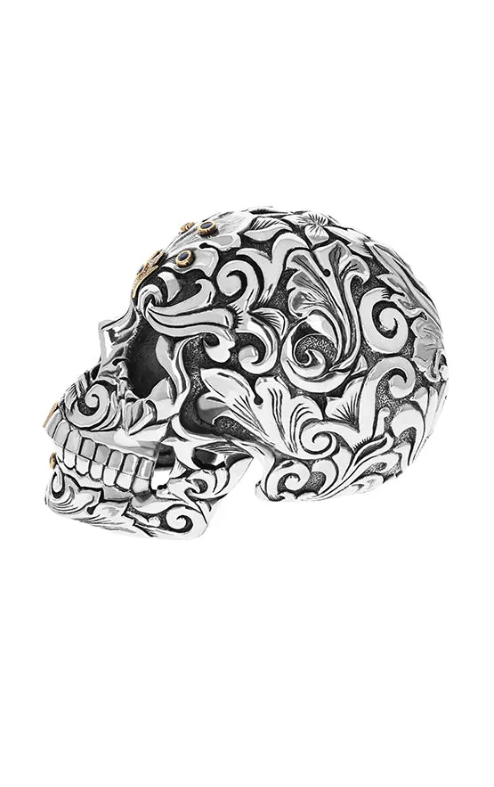 King Baby Rings Silver Skull Sculpture Two of Five