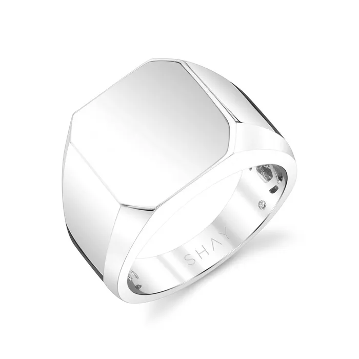 MENS SOLID GOLD SIGNET RING SHAY JEWELRY Rings