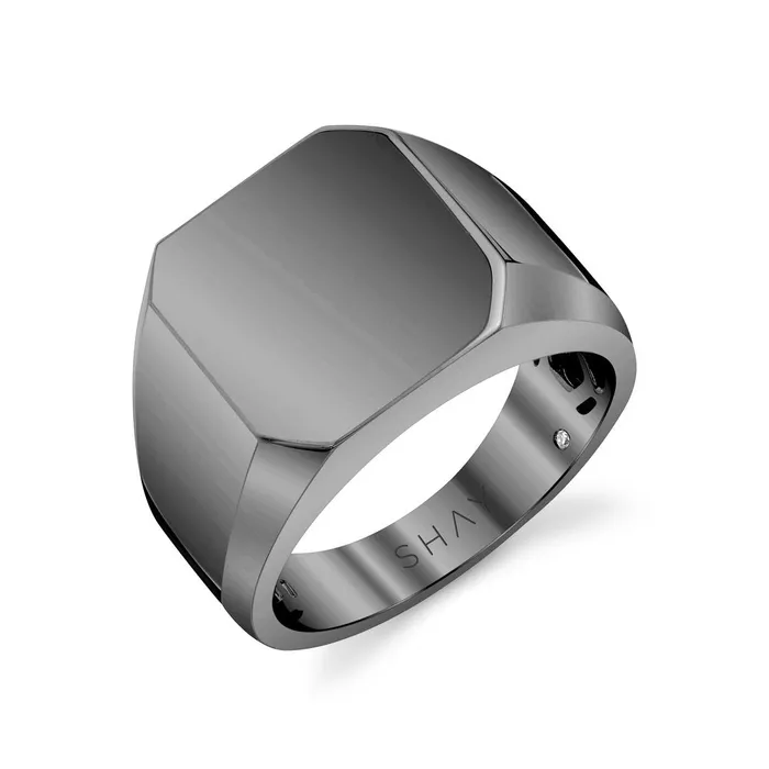 MENS SOLID GOLD SIGNET RING SHAY JEWELRY Rings