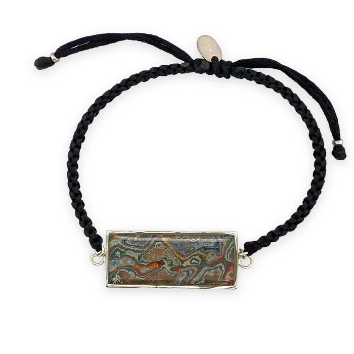 Michigan State Campus Rock Carl Bracelet Silver Black Bracelets