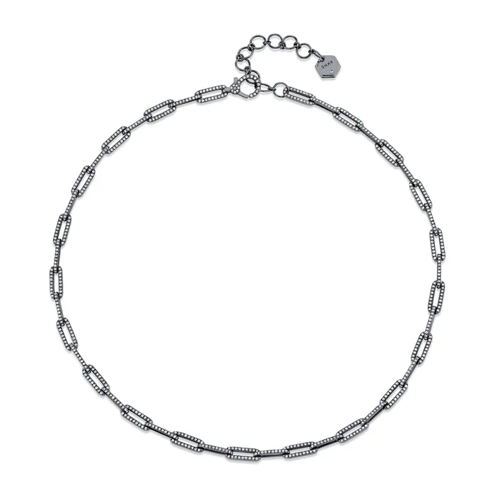 Necklaces DIAMOND PAVE FLAT CABLE LINK NECKLACE SHAY JEWELRY