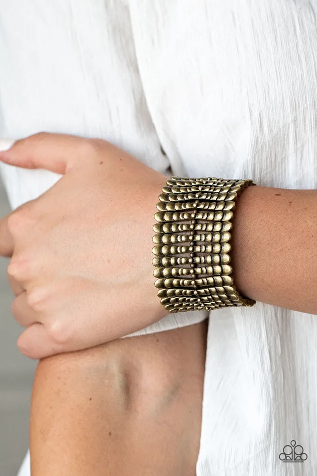 Paparazzi Level The Field Brass Bracelet A Finishing Touch Jewelry Bracelets
