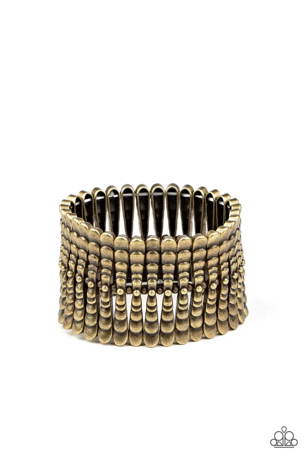 Paparazzi Level The Field Brass Bracelet A Finishing Touch Jewelry Bracelets