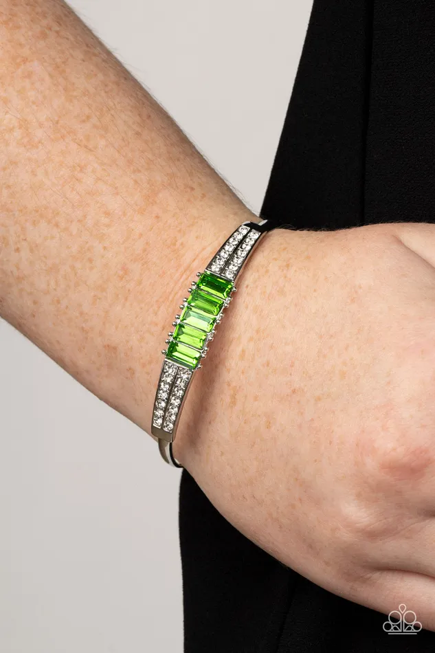 Paparazzi Spritzy Sparkle Green Bracelet A Finishing Touch Jewelry Bracelets