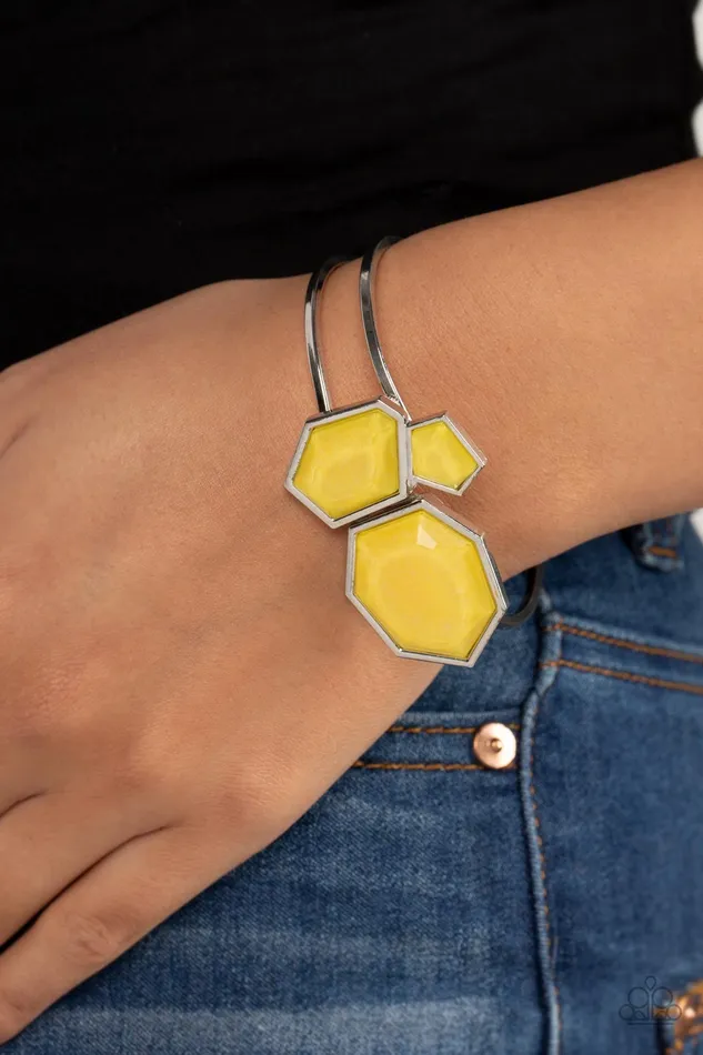 Paparazzi Tourist TRAPEZOID Yellow Bracelet A Finishing Touch Jewelry Bracelets Paparazzi Tourist TRAPEZOID Yellow Bracelet A Finishing Touch Jewelry Bracelets