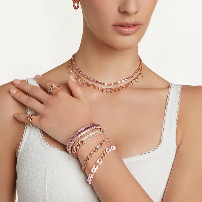 SHAY JEWELRY Bracelets DIAMOND PAVE EMERALD CUT MINI LINK BRACELET