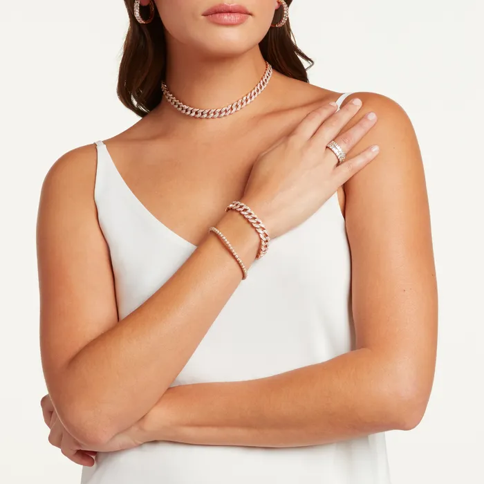 SHAY JEWELRY READY TO SHIP DIAMOND PAVE GEO LINK BRACELET Bracelets