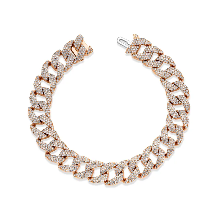 SHAY JEWELRY READY TO SHIP DIAMOND PAVE GEO LINK BRACELET Bracelets