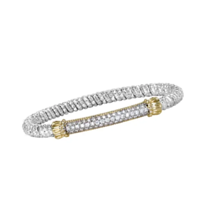 Vahan Bracelets Vahan Gold Sterling Silver Textured Diamond Bracelet