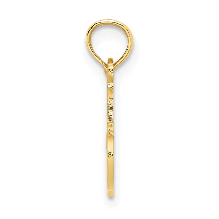 10k Yellow Gold 168 mm 1 NIECE Charm 05 grams Qgold Charm Necklaces
