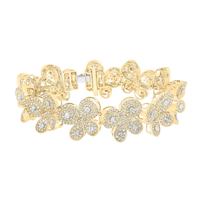 10Kt Yellow Gold 4 15CtwDia Nk Butterfly Bracelet7 Inch 2983 grams GND Bracelets 10Kt Yellow Gold 4 15CtwDia Nk Butterfly Bracelet7 Inch 2983 grams GND Bracelets