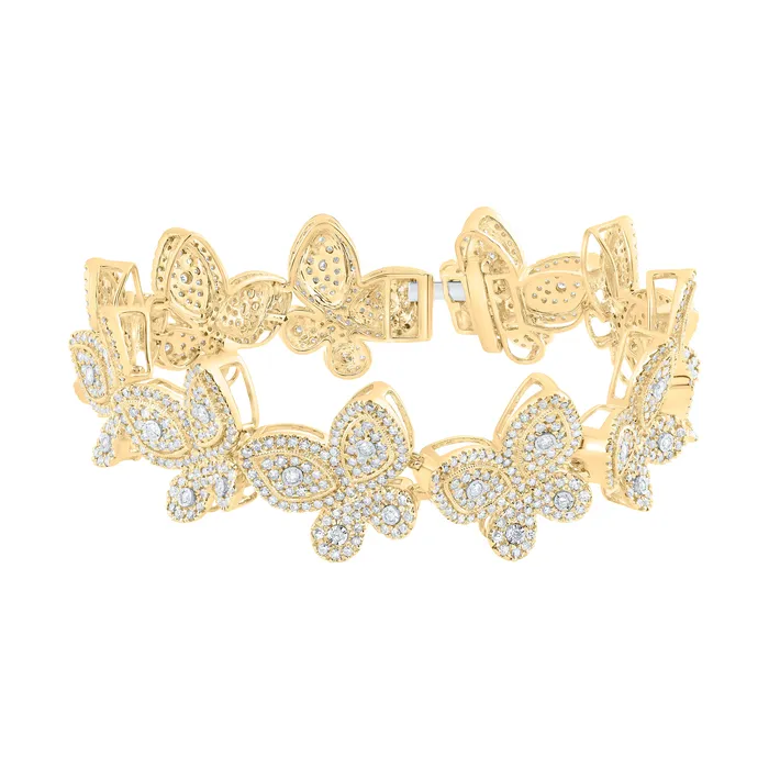 10Kt Yellow Gold 5 CtwDia Nk Butterfly Bracelet7 Inch 2846 grams GND Bracelets 10Kt Yellow Gold 5 CtwDia Nk Butterfly Bracelet7 Inch 2846 grams GND Bracelets