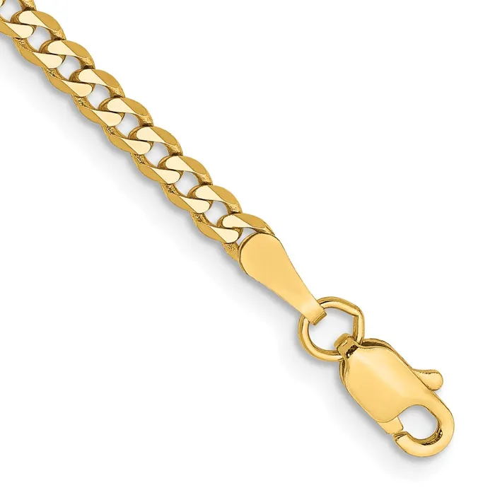 14k 23mm Flat Beveled Curb Chain Bracelet 221 grams Qgold Bracelets