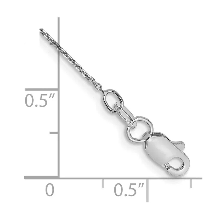 14k WG 8mm DC Round Open Link Cable Chain Bracelet 087 grams Qgold Bracelets 14k WG 8mm DC Round Open Link Cable Chain Bracelet 087 grams Qgold Bracelets