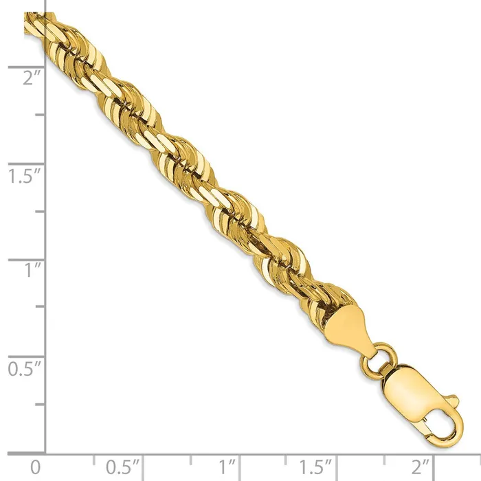 14k Yellow Gold 55 mm Diamondcut Rope with Lobster Clasp Bracelet 1744 grams Qgold Bracelets 14k Yellow Gold 55 mm Diamondcut Rope with Lobster Clasp Bracelet 1744 grams Qgold Bracelets