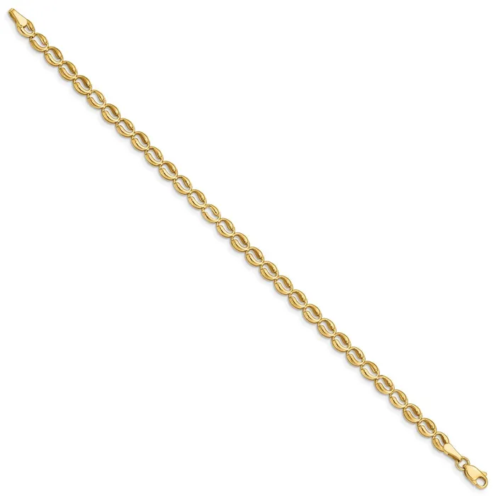 14k Yellow Gold 5 mm Polished Link Bracelet 308 grams Qgold Bracelets 14k Yellow Gold 5 mm Polished Link Bracelet 308 grams Qgold Bracelets