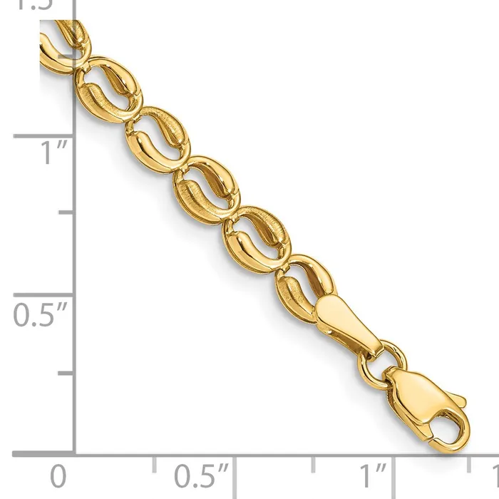 14k Yellow Gold 5 mm Polished Link Bracelet 308 grams Qgold Bracelets 14k Yellow Gold 5 mm Polished Link Bracelet 308 grams Qgold Bracelets