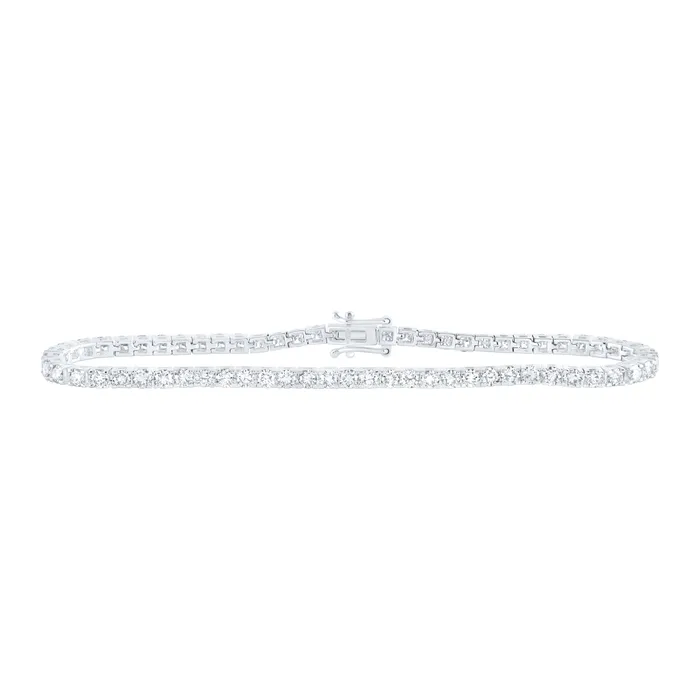 14Kt Gold 4CtwDia Nk Tennis Bracelet7 Inch GND Bracelets