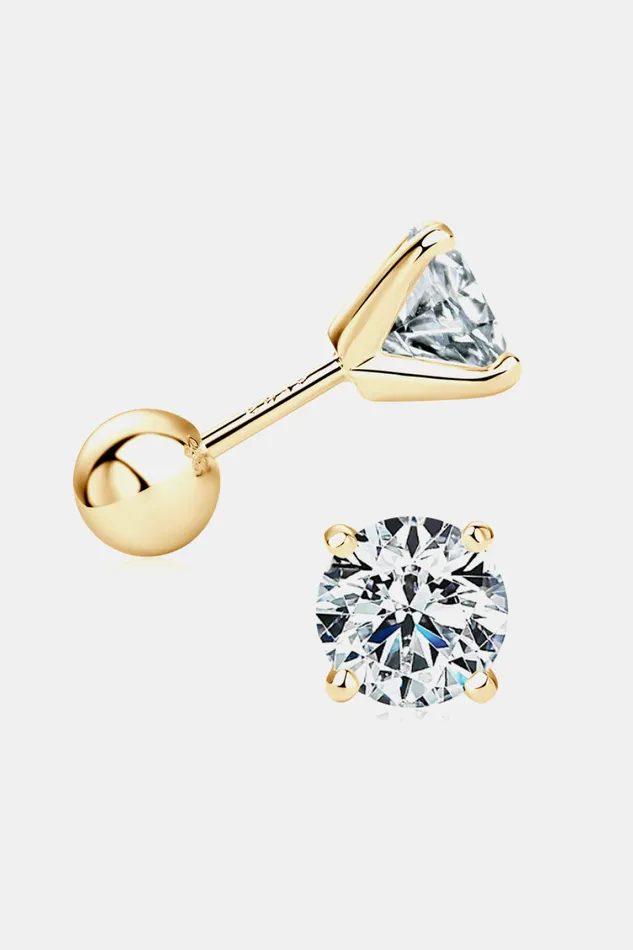 2 Carat Moissanite 925 Sterling Silver Stud Earrings Trendsi Earrings