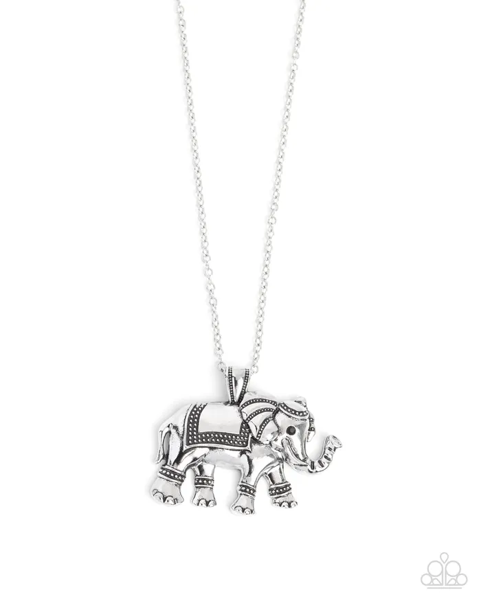 2Piece Set Elaborate Elephant Silver Necklace and Rustic Rotary Silver Earrings Paparazzi Paparazzi Accessories Earrings 2Piece Set Elaborate Elephant Silver Necklace and Rustic Rotary Silver Earrings Paparazzi Paparazzi Accessories Earrings