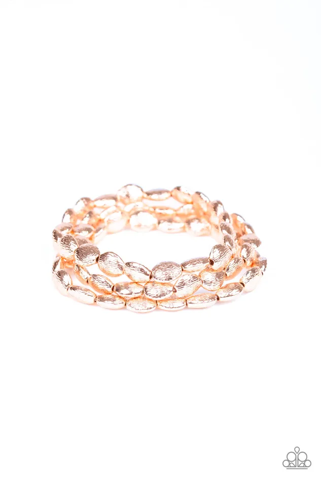 Basic Bliss Rose Gold Textured Stretchy Bracelet Paparazzi Paparazzi Accessories Bracelets Basic Bliss Rose Gold Textured Stretchy Bracelet Paparazzi Paparazzi Accessories Bracelets