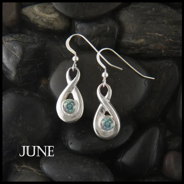 Birthstone Drop Earrings in Silver Walker Metalsmiths Earrings