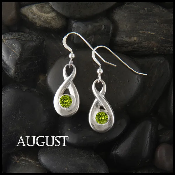 Birthstone Drop Earrings in Silver Walker Metalsmiths Earrings