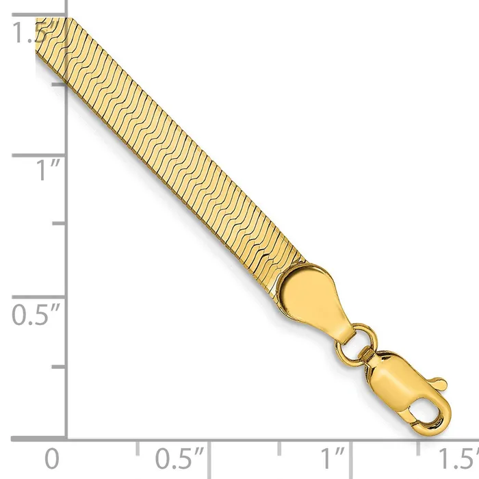 Bracelets 14k 4mm Silky Herringbone Chain Bracelet 353 grams Qgold Bracelets 14k 4mm Silky Herringbone Chain Bracelet 353 grams Qgold
