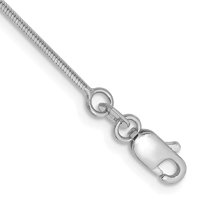 Bracelets 14k WG 8mm Octagonal Snake Chain Bracelet 202 grams Qgold