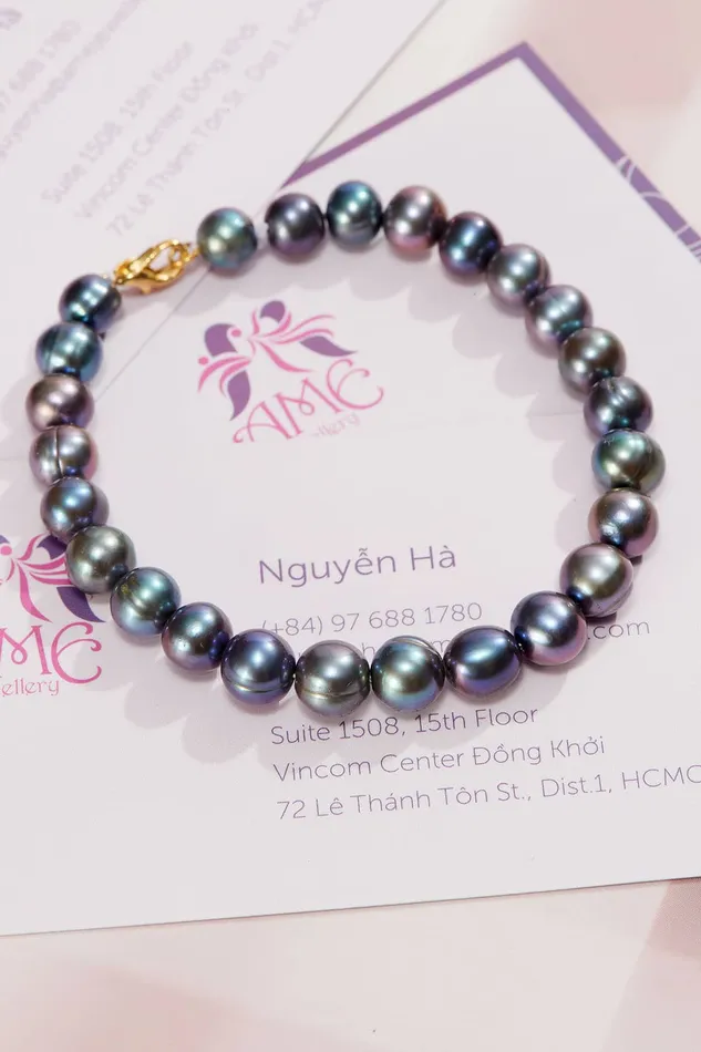 Bracelets AME Jewellery Peacock Freshwater Pearl Strand Bracelet with 14K Gold Clasp