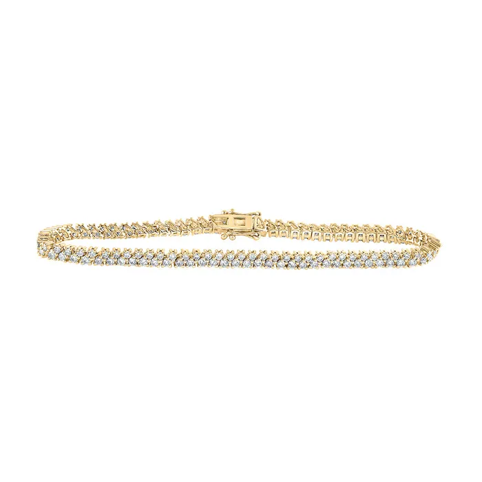 Bracelets GND Gold Tennis Bracelet 278 Cttw Round Natural Diamond Womens 977 grams Bracelets GND Gold Tennis Bracelet 278 Cttw Round Natural Diamond Womens 977 grams