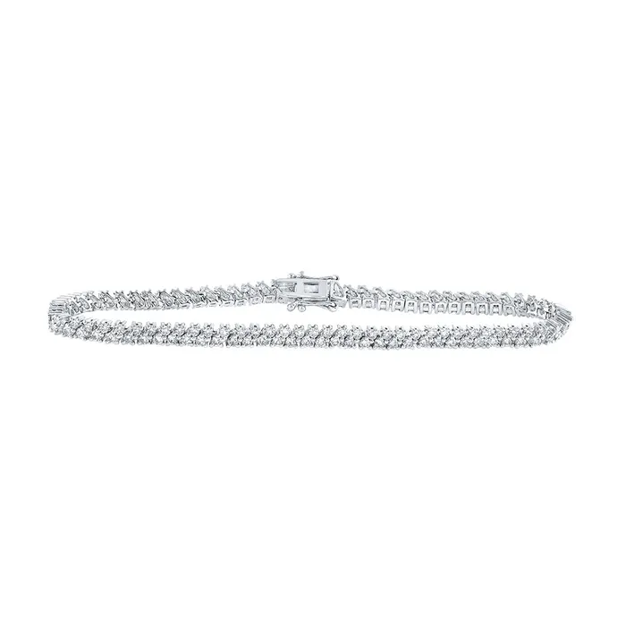 Bracelets GND Gold Tennis Bracelet 278 Cttw Round Natural Diamond Womens 977 grams Bracelets GND Gold Tennis Bracelet 278 Cttw Round Natural Diamond Womens 977 grams
