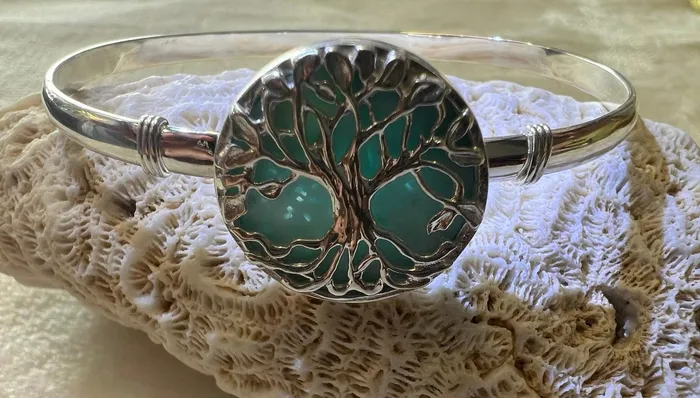 Bracelets Johnny jeweler stcroix Sterling silver Larimar tree of life bracelet Bracelets Johnny jeweler stcroix Sterling silver Larimar tree of life bracelet