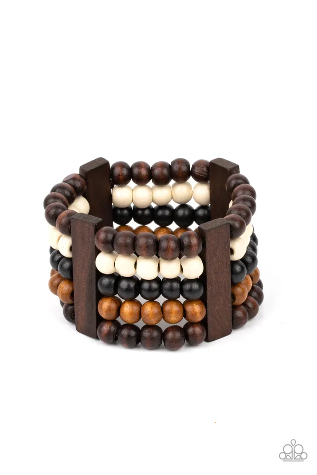 Bracelets Paparazzi Accessories Caribbean Catwalk Multi Brown Black White Wooden Bead Stretchy Bracelet Paparazzi Bracelets Paparazzi Accessories Caribbean Catwalk Multi Brown Black White Wooden Bead Stretchy Bracelet Paparazzi