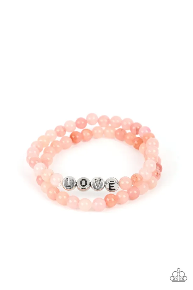 Bracelets Paparazzi Accessories Devoted Dreamer Pink Bead LOVE Stretchy Bracelet Set Paparazzi Bracelets Paparazzi Accessories Devoted Dreamer Pink Bead LOVE Stretchy Bracelet Set Paparazzi