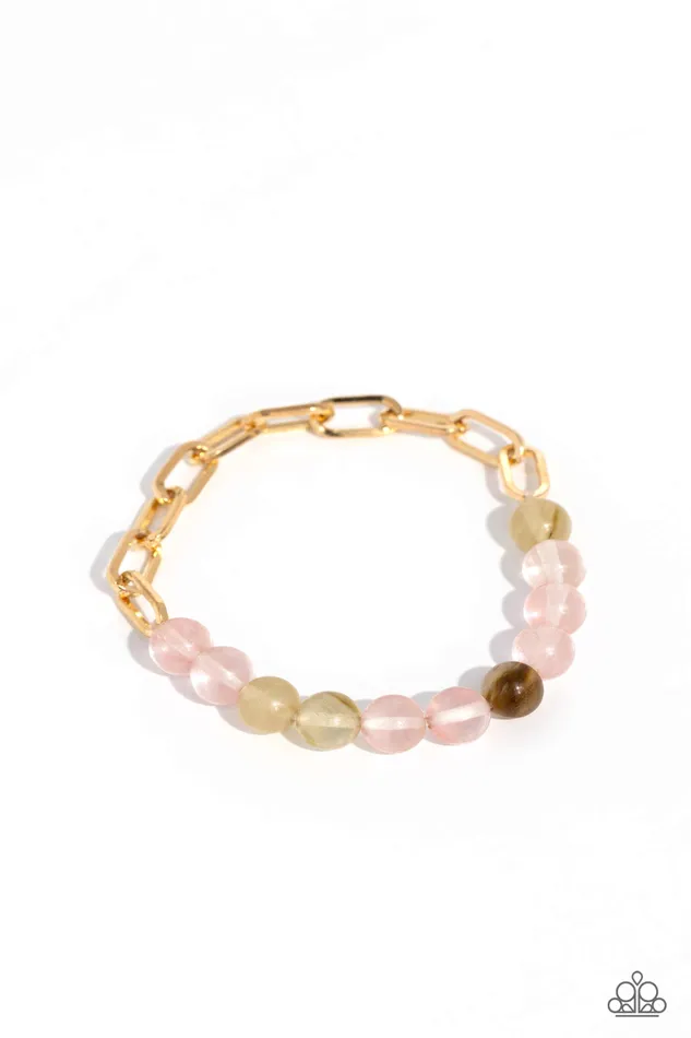 Bracelets Paparazzi Accessories Energetic Edge Pink Stone Bead Gold Paperclip Chain Stretchy Bracelet Paparazzi Bracelets Paparazzi Accessories Energetic Edge Pink Stone Bead Gold Paperclip Chain Stretchy Bracelet Paparazzi