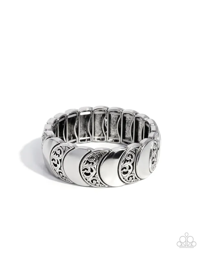 Bracelets Paparazzi Accessories Filigree Flair Silver Crescent Stretchy Bracelet Paparazzi Bracelets Paparazzi Accessories Filigree Flair Silver Crescent Stretchy Bracelet Paparazzi
